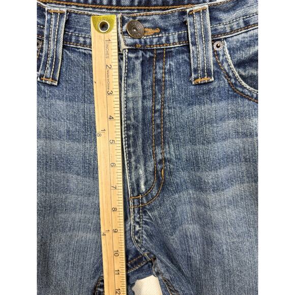 Cinch Men's Denim Jeans Sz 33x36 (34) Distressed Grunge Work Cowboy Straight Leg - Picture 12 of 16